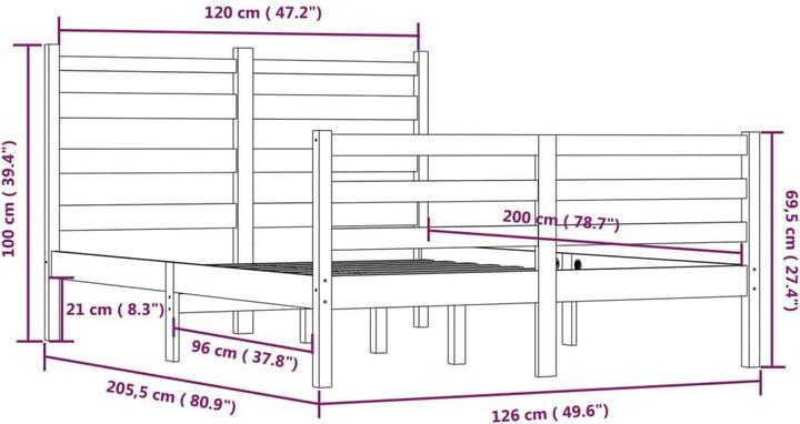 Produktbild vidaXL Inbal (120 x 200 cm)