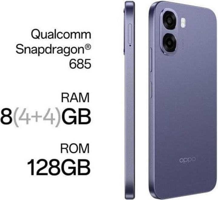 Actual product image OPPO A6x 128GB Blauw 5G (128 GB, Blue, Ice Blue, 6.75", Dual SIM, 5G)