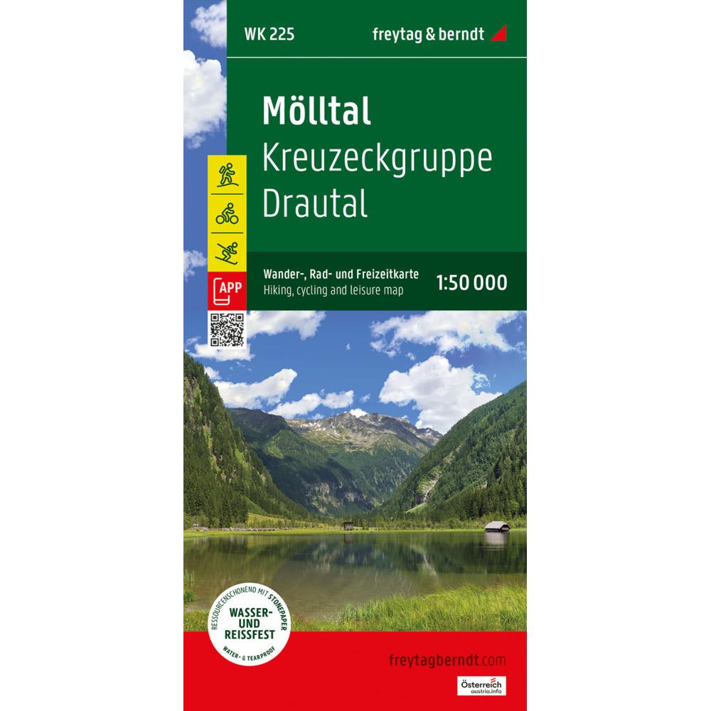 Mölltal, Wander-, Rad- und Freizeitkarte 1:50.000, freytag & berndt, WK 225, Landkarte