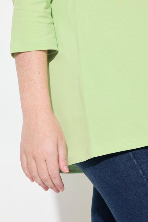 Produktbild Ulla Popken Shirt, Natur-Motiv, A-Linie, V-Ausschnitt, 3/4-Arm (46, 48)