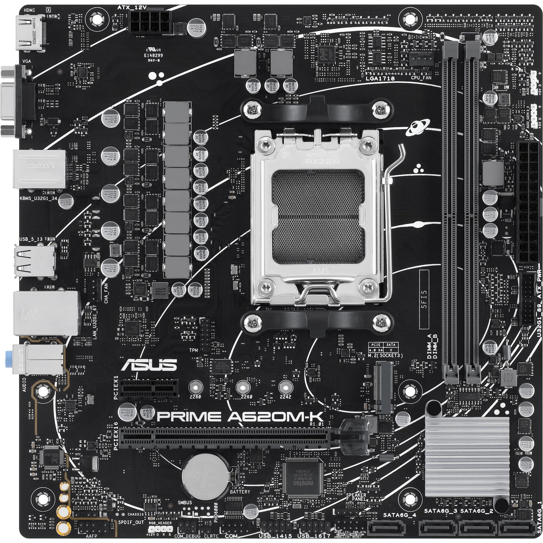 ASUS PRIME A620M-K (AM5, AMD A620, mATX), Mainboard