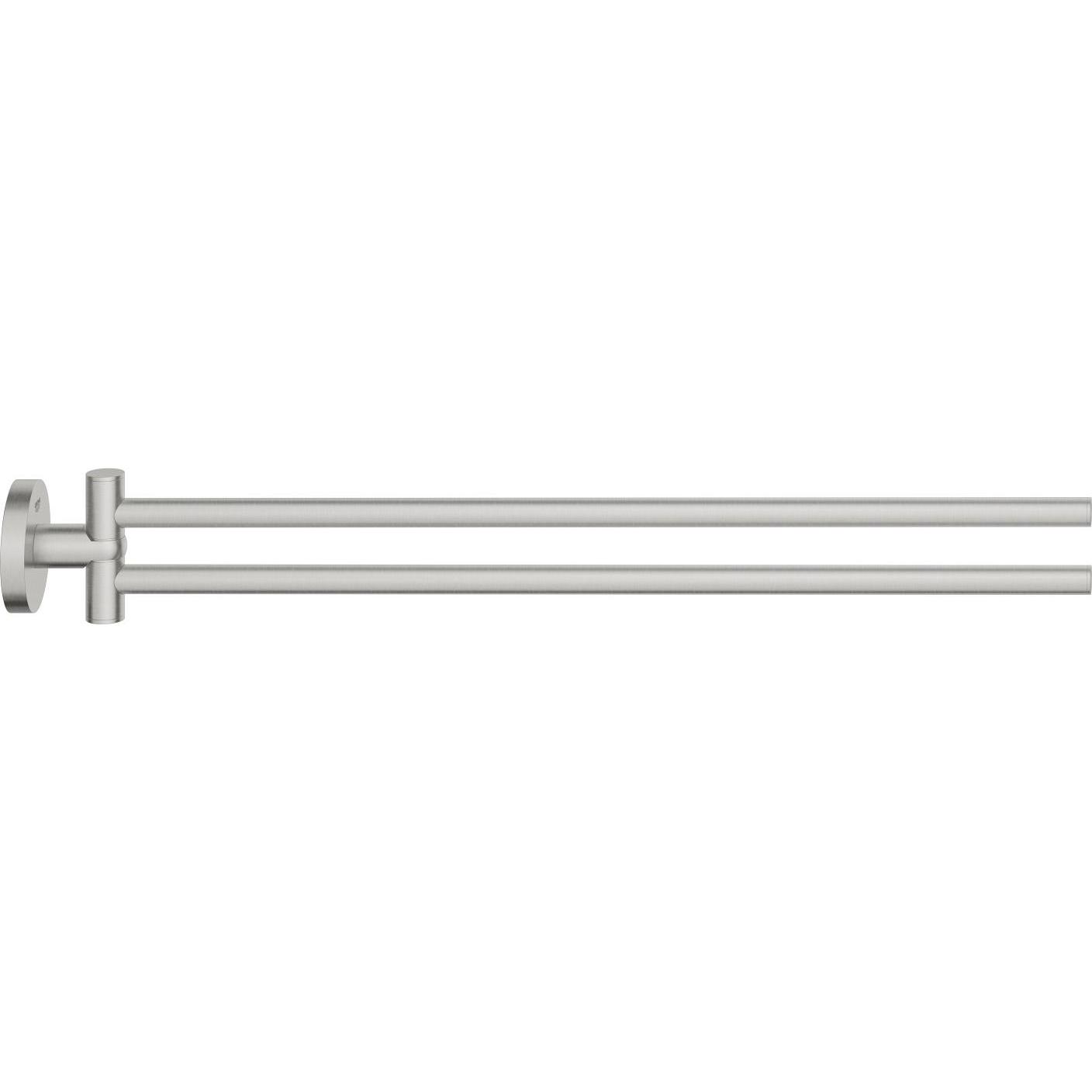 Thumbnail - Grohe, Handtuchhalter + Handtuchhaken, Start QuickFix Handtuchhalter, 2-armig, klebbar, supersteel