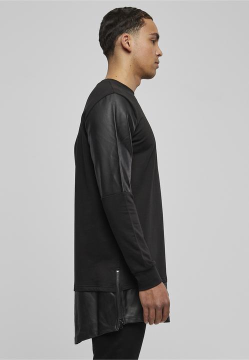 Produktbild Urban Classics Long Zipped Synthetic Leather Crewneck (M)