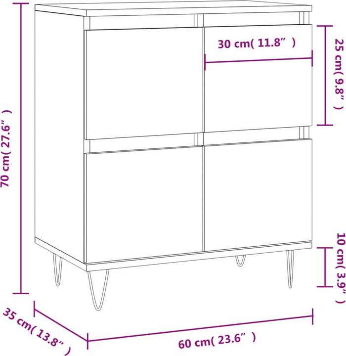 Image du produit vidaXL Sideboard (60 x 35 x 70 cm)