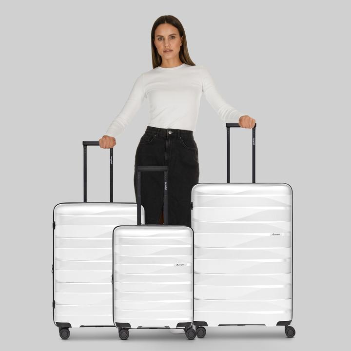 Actual product image Bergpfeil Travel 4-Rollen Kofferset 3-tlg. mit Dehnfalte (228 l)