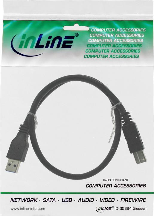 Produktbild InLine USB A — USB B (5 m, USB 3.0)