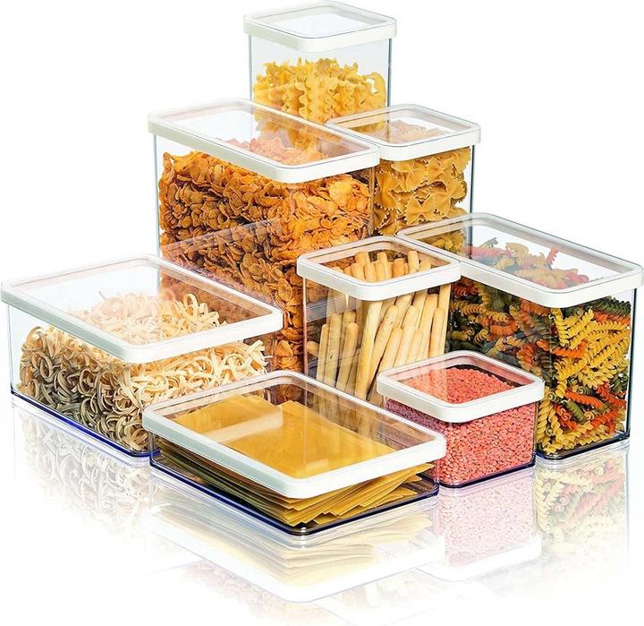 Image du produit Rotho Vorratsdose Loft 5-teilig, 4.2 l, Transparent/Weiss (4.20 l)