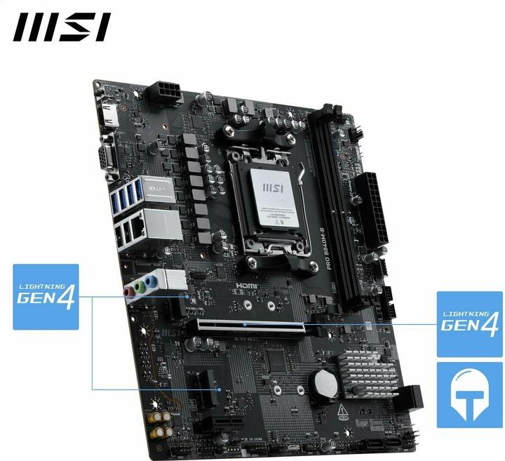 Produktbild MSI PRO B840M-B (AM5, AMD B840, mATX)