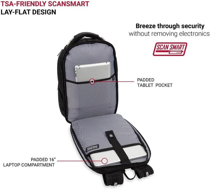 Actual product image Wenger Scansmart Laptop Backpack