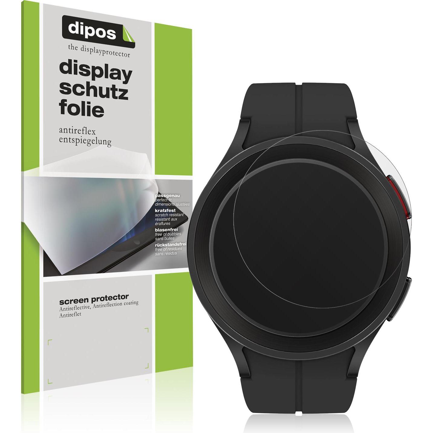 Dipos Displayschutzfolie Antireflex, Smartwatch Schutzfolie, Transparent