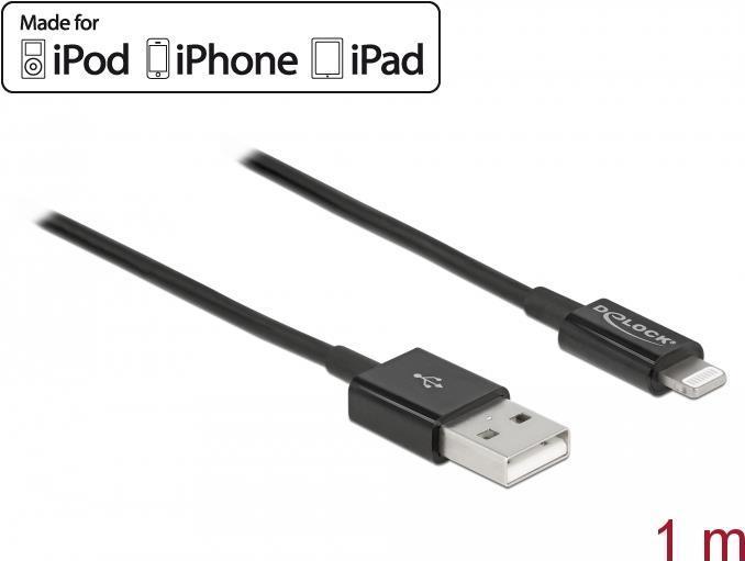 Produktbild Delock USB A — Lightning (1 m, USB 2.0)