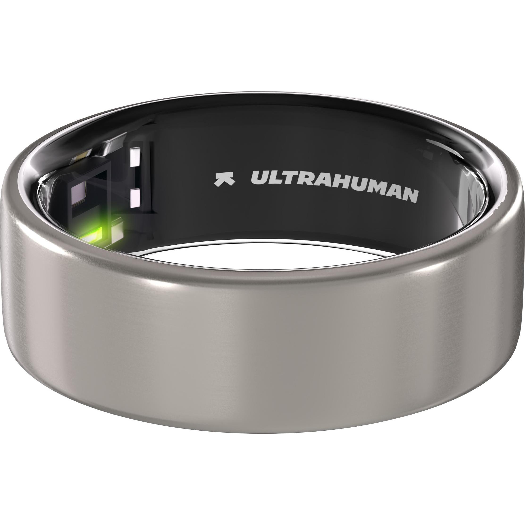 Ultrahuman Ring Air (60, Raw Titanium), Smart Ring, Grau