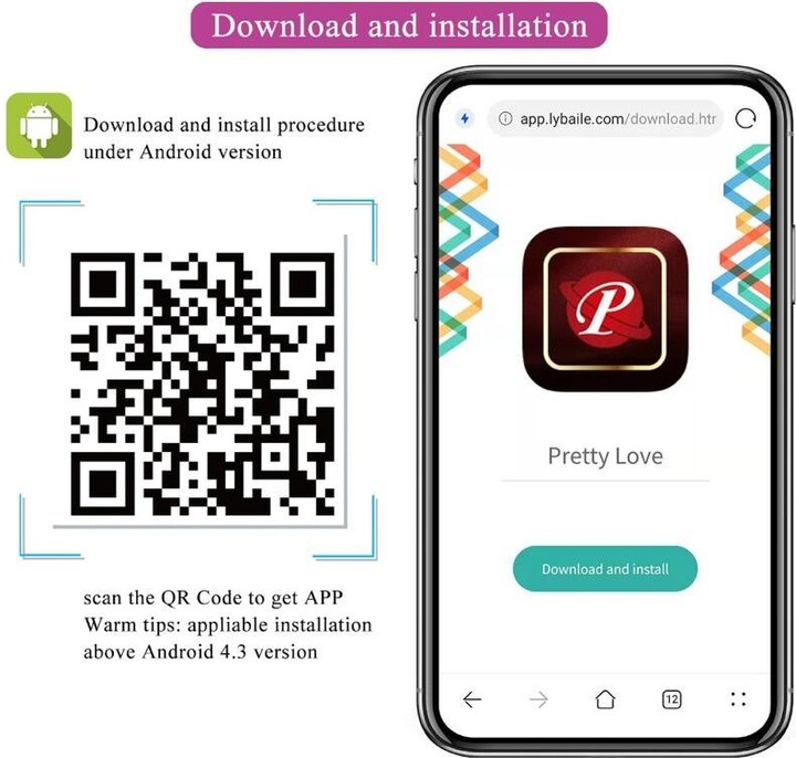 Actual product image Pretty Love Nymph Vibrating Egg with Movil APP