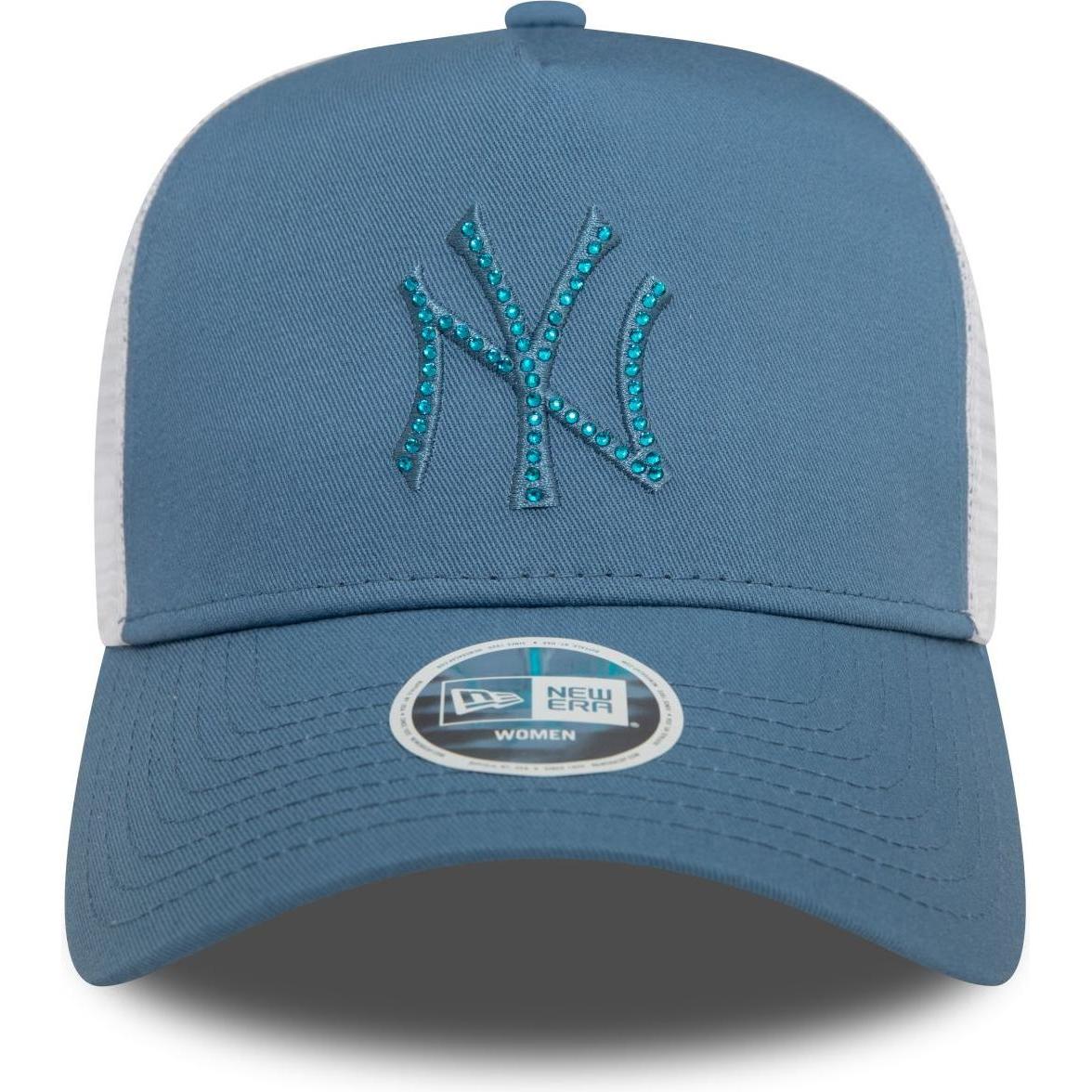 Thumbnail - New Era, Damen, Cap, Damen Trucker Cap - Rhinestone Ny Yankees Faded, Blau