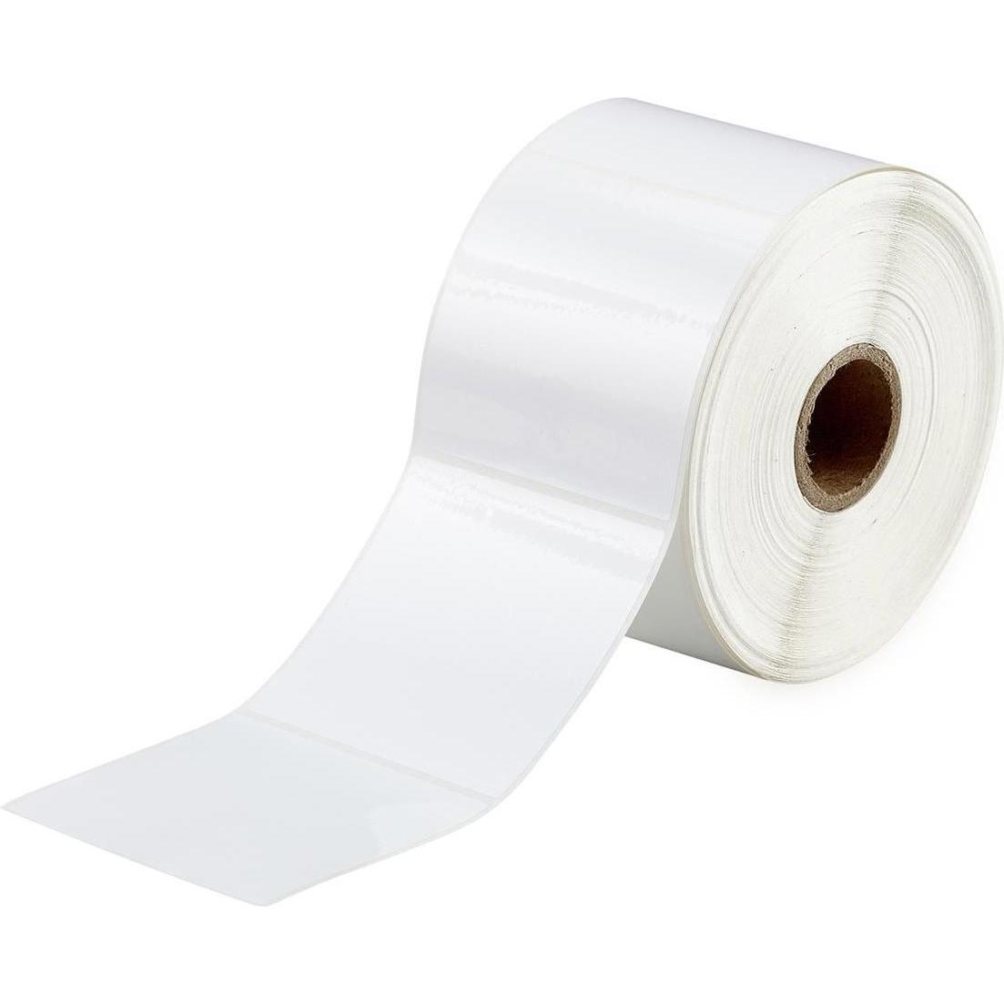 Brady, Etiketten, BPT-240-405, B-7606, Papier, Weiss, 101.60 x 101.60 mm, permanent (1 VE = 12 Rollen á 380 E.)