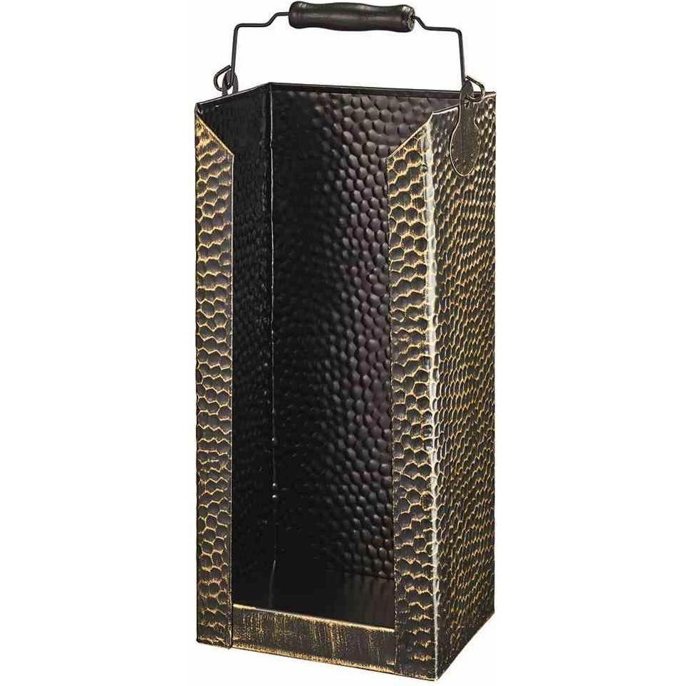 Turk, Zubehör Kerzen + Kamin, Brikettträger altmessing gehämmert (41 cm)