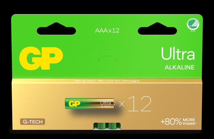 Image du produit GP Batteries Gp Ultra Alcaline Aaa/Lr03 (12 pcs, AAA)