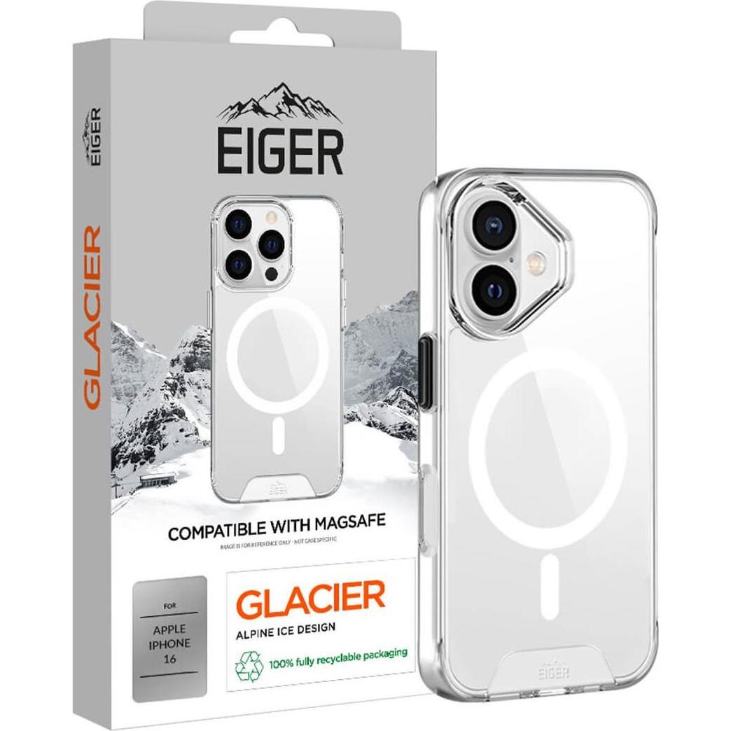 Eiger Glacier MagSafe Case (Apple iPhone 16), Smartphone Hülle, Transparent