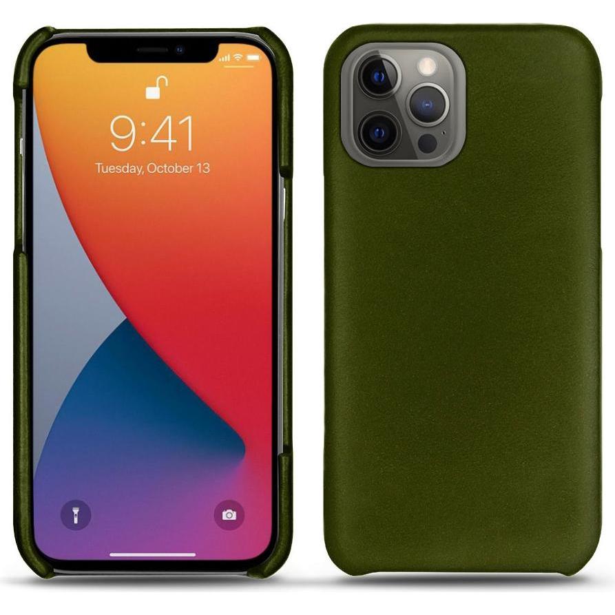 Noreve Lederschutzhülle (Apple iPhone 13 Pro Max), Smartphone Hülle, Grün