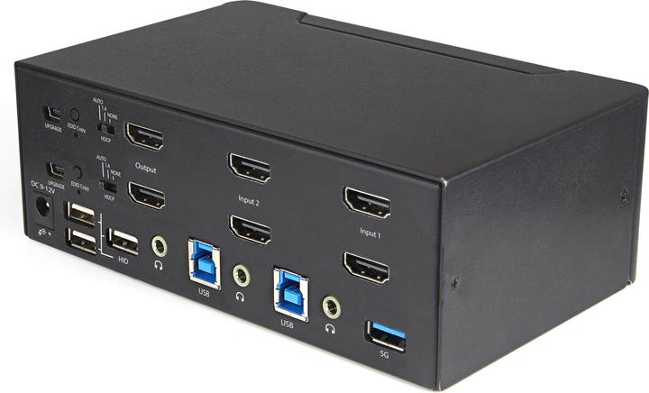 Actual product image StarTech com 2 Port Dual Monitor HDMI KVM Switch - 4K 60Hz Ultra HD HDR - Desktop 4K HDMI 2.0 KVM Sw