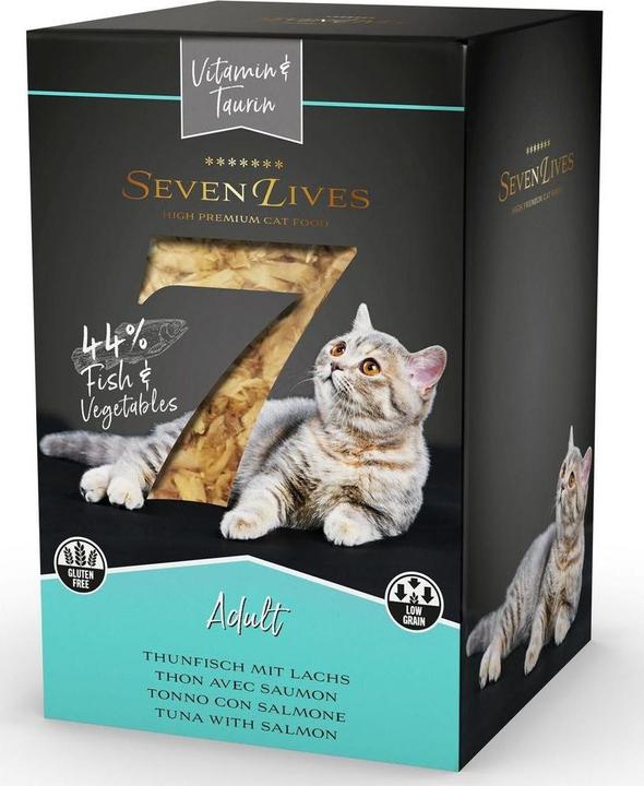 Actual product image Seven Lives Adult Tuna with Salmon, Vegetables/Taurine in Jelly (Adult, 1 pcs., 360 g)