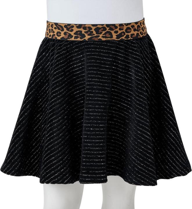 Produktbild VidaXL Kinderrock mit Bund in Leopardenmuster Schwarz (104)