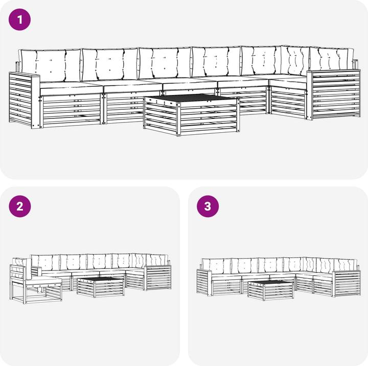 Produktbild vidaXL Outdoor-Sofa