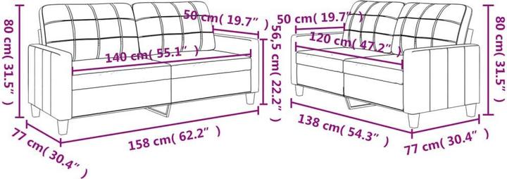 Produktbild vidaXL Roman (2-Sitzer)