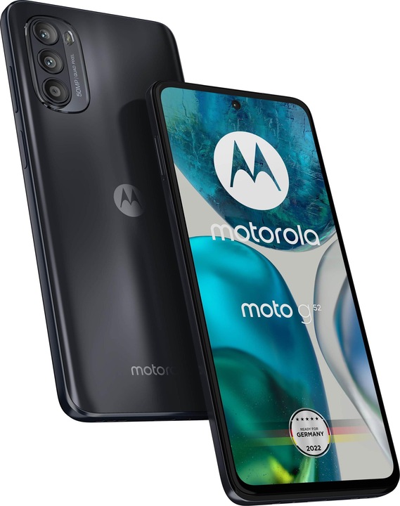 Image du produit Motorola Moto G52 (128 Go, Gris anthracite, 6.60", Double SIM hybride, 50 Mpx, 4G)