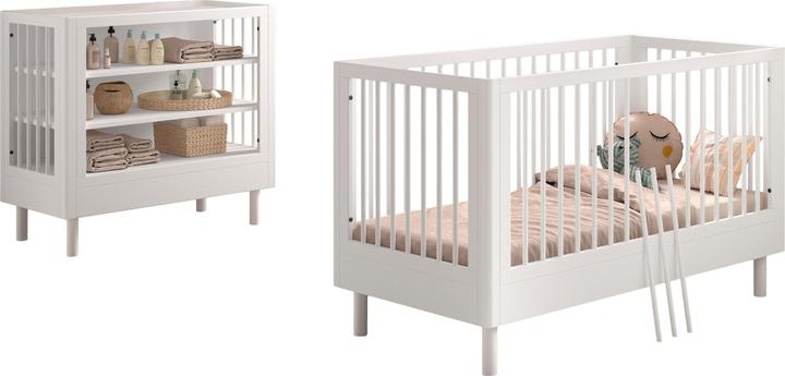 Vipack Set da camera per bambini Forrest 2 pezzi (Fasciatoio, Culla)
