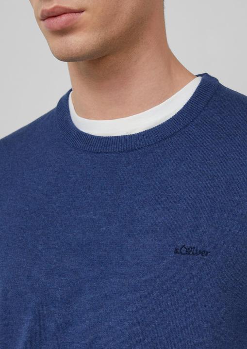 Produktbild s.Oliver Strickpullover Baumwollpullover mit Logo-Stickerei (XL)