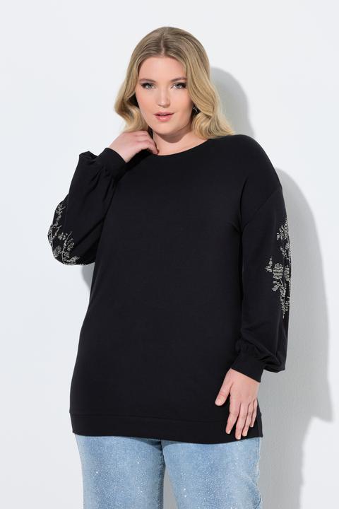 Produktbild Miamoda Sweatshirt, Ballon-Langarm mit glitzernder Applikation (48)