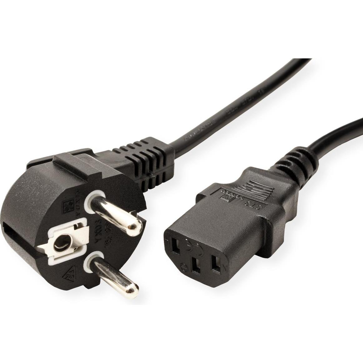 Roline VALUE Netzkabel, CEE 7/7 (5 m), Cavo di alimentazione, Nero