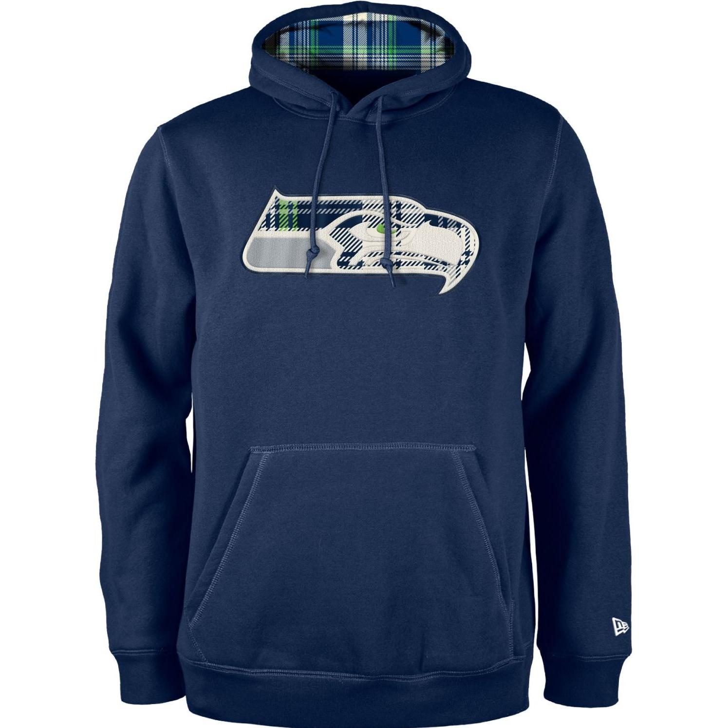 New Era, Herren, Pullover, Fleece Hoody - NFL SIDELINE Seattle Seahawks - S, Blau, (S)