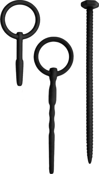 Actual product image NMC 3 in 1 silicone urethral sound kit set black