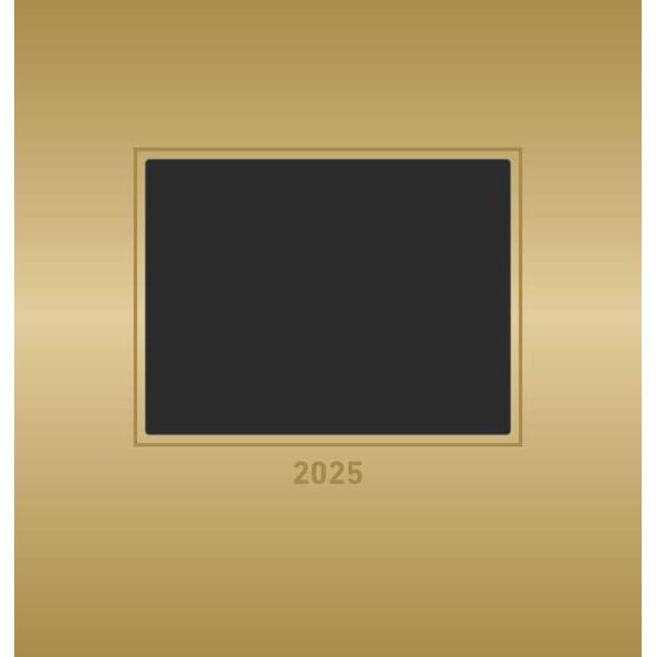 Alpha Edition, Kalender, Foto-Bastelkalender Gold 2025, 21x22cm, Do it yourself Kalender mit Seiten aus (21 x 22 cm, Eng...
