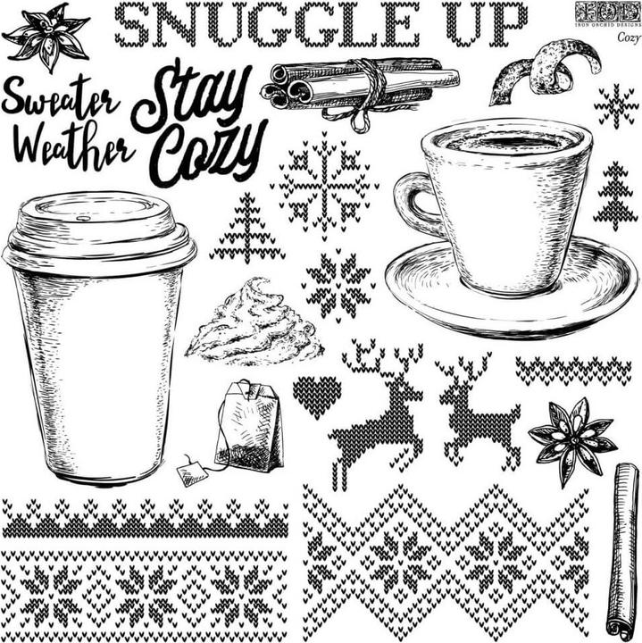 Iron Orchid Design IOD Motiv Stempel Cosy