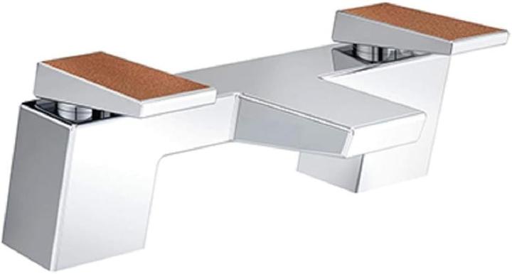 Bristan Remplisseur de bain à tournant quart avec finition chromée et cuivre