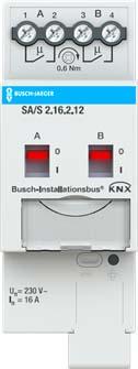 Image du produit Busch-Jaeger BJ SA/S2.16.2.12 Sortie binaire 16 A KNX (Actionneur de chauffage)