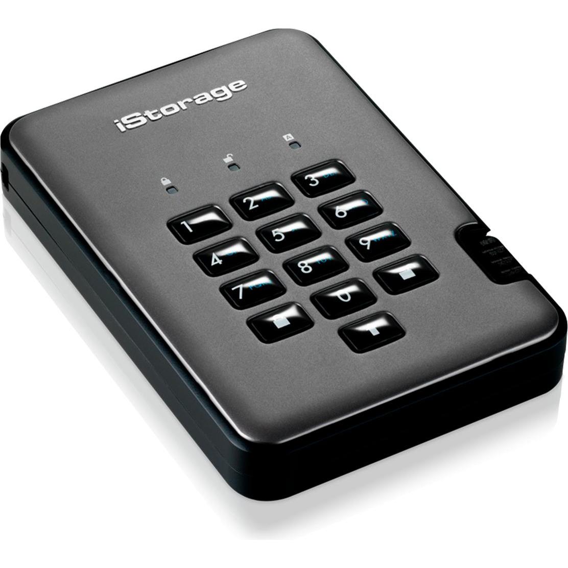 iStorage diskAshur Pro2 SSD 16TB (16000 GB), Externe SSD, Schwarz