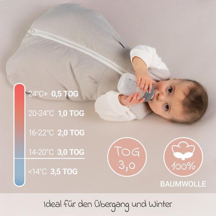 Produktbild La Loona LaLoona Schlafsäcke Schlafsack wattiert - Dots - Light Taupe (3-Jahreszeiten, Frühling, Herbst, Winter)