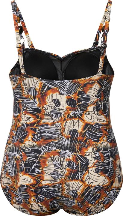 Produktbild Ulla Popken Badeanzug, drapiert, Softcups, Perlen, recycelt (60)