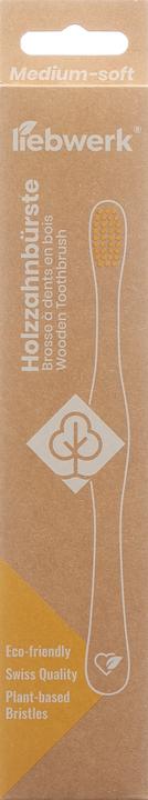 Immagine prodotto Liebwerk Spazzolino da denti in legno Ricine Leaf (Medio, 1 x)