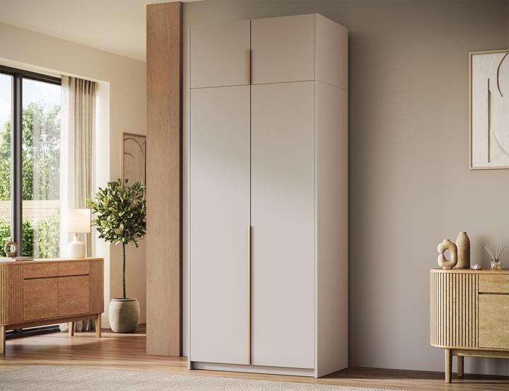 Produktbild ADRK Furniture Bregma II Drehtürenschrank mit Aufsatz (100 x 58 x 250 cm)