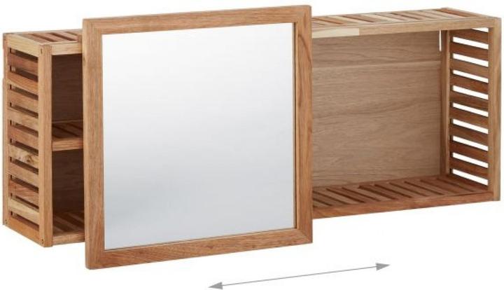 Actual product image Relaxdays Shelf with mirror (80 x 17 x 30 cm)