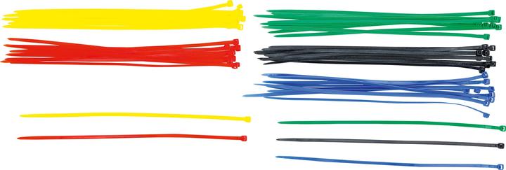 Actual product image BGS Cable Tie Assortment coloured 4.8 x 300 mm 50 pcs. (Plastic cable ties, 300 mm, 50 pcs.)