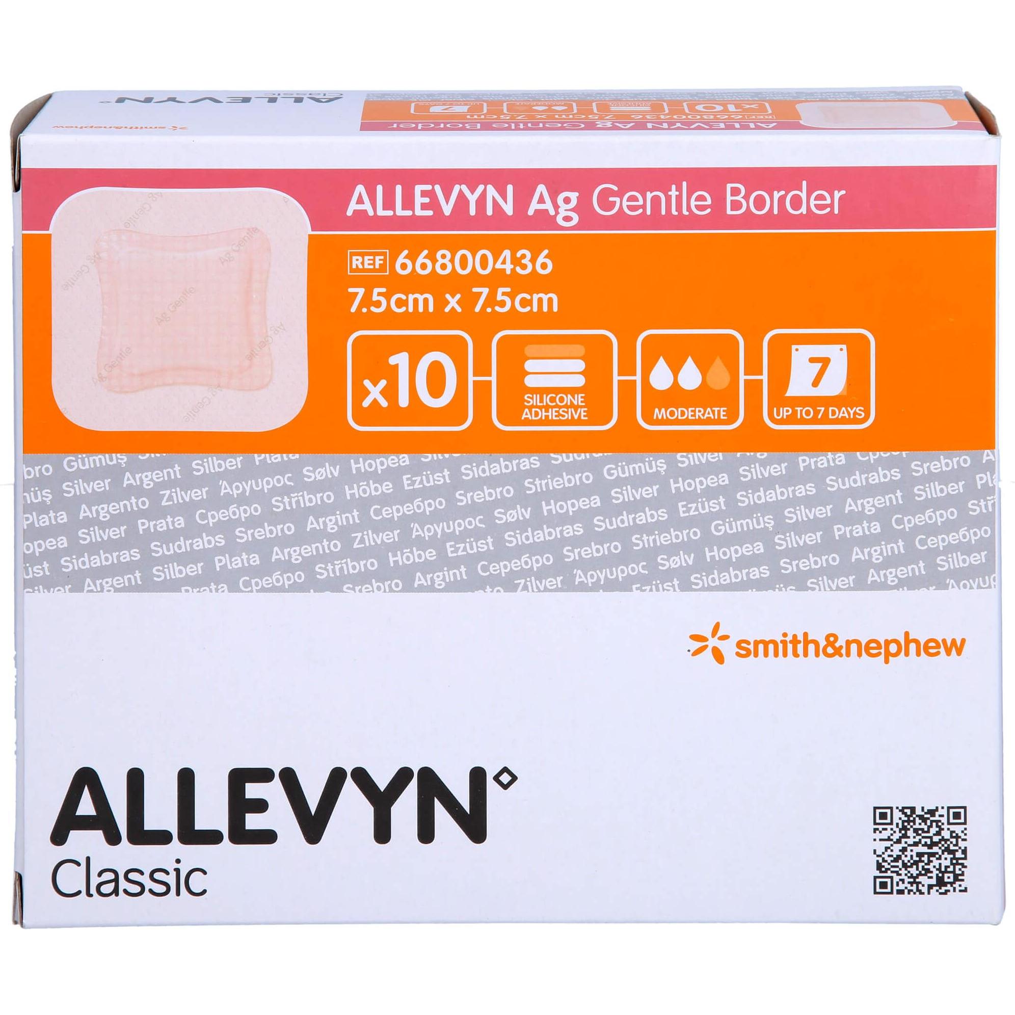 Allevyn, Pflaster, Ag Ge Bo 7.5x7.5cm, 10 St VER (10 x)