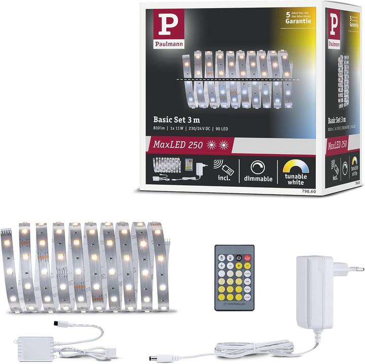 Actual product image Paulmann MaxLED 250 Stripe Set (Daylight, Neutral White, Warm white, 301 cm, Indoor)