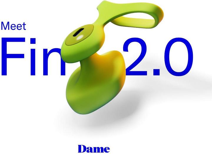 Productafbeelding Dame Fin 2.0 FingerVibrator Citrus