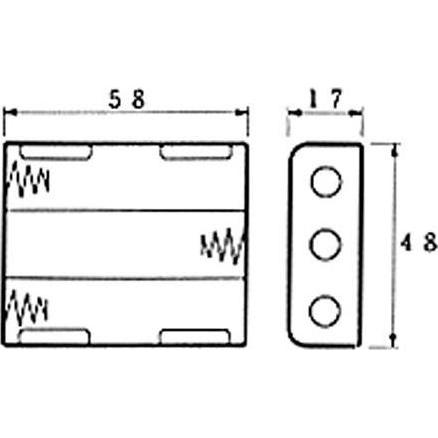 Thumbnail - Velleman Batteriehalter Für 3 x Aa-Batterien (Mit Lötfahnen), Batterie Zubehör, Schwarz